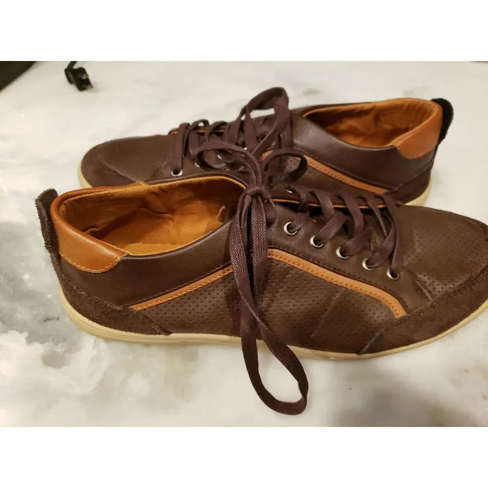 Javi‎ Mens Leather Lined Casual Shoes Lace Up - 9